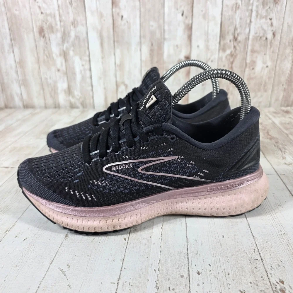 Brooks Glycerin 19 Womens Running Shoes Black Rose Gold 1203431B074 Size 7